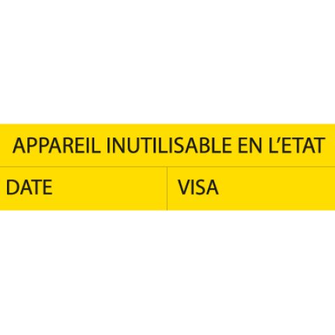 appareil inutilisable en l'etat