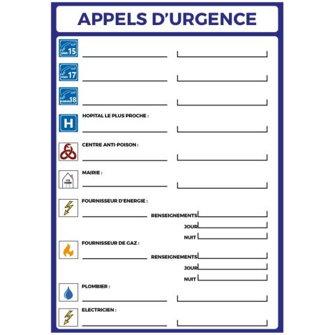 appel d’urgence a4