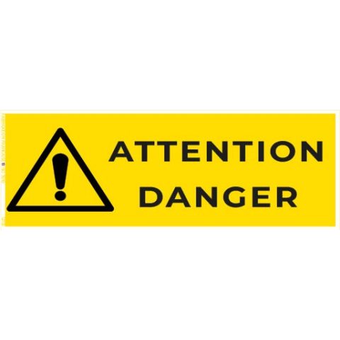 attention danger – panneau de signalisation