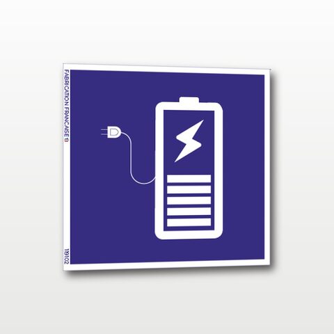 Borne de rechargement – Panneau de Signalisation - 20 x 20 cm