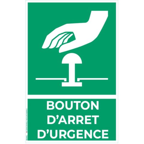 bouton d’arrêt d’urgence – panneau de signalisation