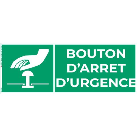 bouton d’arrêt d’urgence – panneau de signalisation