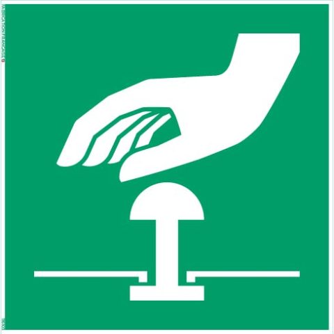 bouton d’arrêt d’urgence – panneau de signalisation