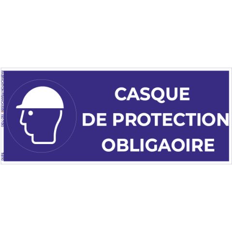 casque de protection obligatoire – panneau de signalisation