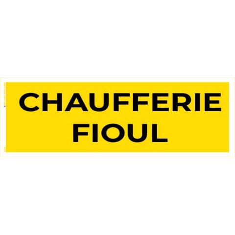 chaufferie fioul – panneau de signalisation 20 x 8 cm