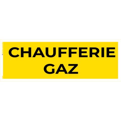 chaufferie gaz – panneau de signalisation 20 x 8 cm