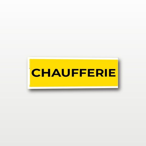Chaufferie – Panneau de Signalisation - 20 x 8 cm