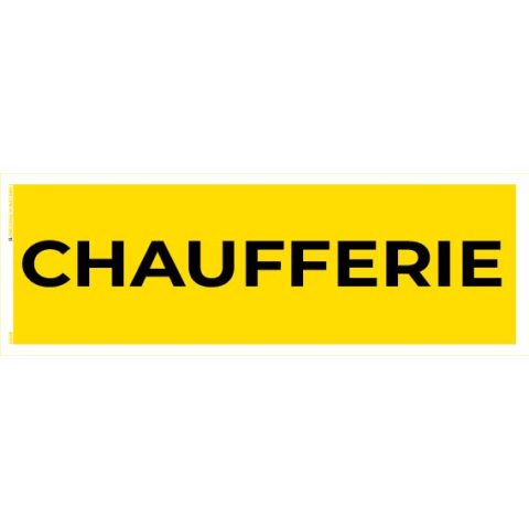 chaufferie – panneau de signalisation 20 x 8 cm