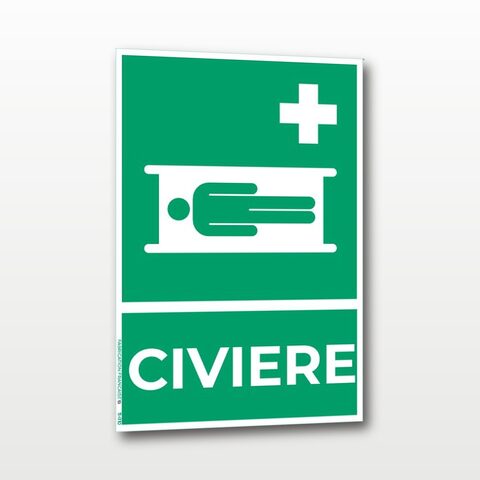 Civière – Panneau de Signalisation - Portrait - A5