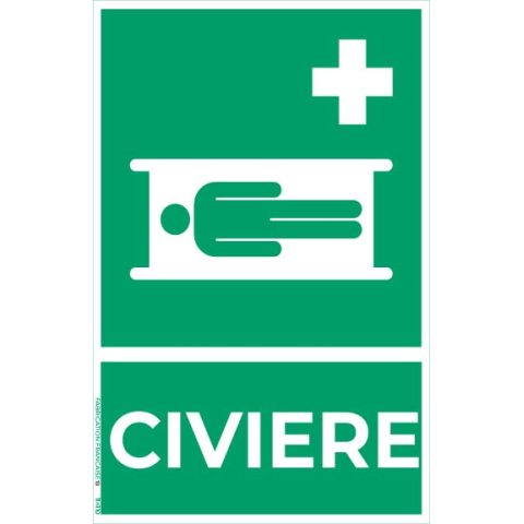 civière – panneau de signalisation