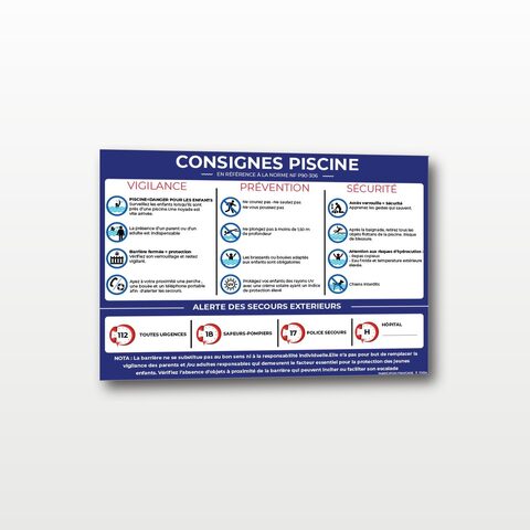 Consignes de Sécurité – Piscine - A4