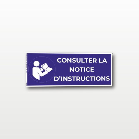 Consulter la notice d’instructions – Panneau de Signalisation - Rectangulaire - 15 x 6 cm