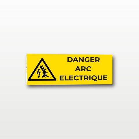Danger arc électrique – Panneau de Signalisation - Rectangulaire - 20 x 8 cm