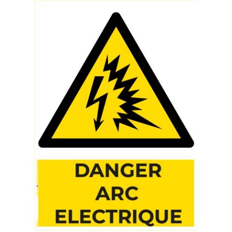 danger arc électrique – panneau de signalisation a4