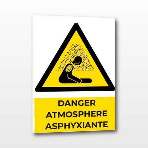 Danger atmosphère asphyxiante – Panneau de Signalisation - A4
