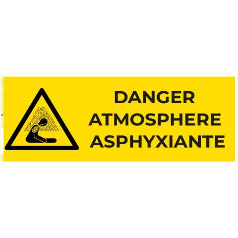 danger atmosphère asphyxiante – panneau de signalisation