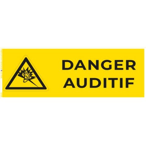 danger auditif – panneau de signalisation