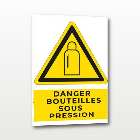 Danger bouteilles sous pression – Panneau de Signalisation - A4