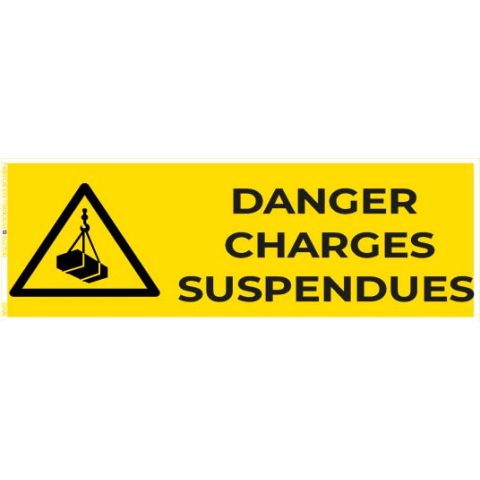 danger charges suspendues – panneau de signalisation