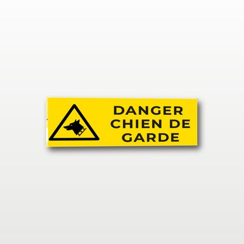 Danger chien de garde – Panneau de Signalisation - Rectangulaire - 20 x 8 cm