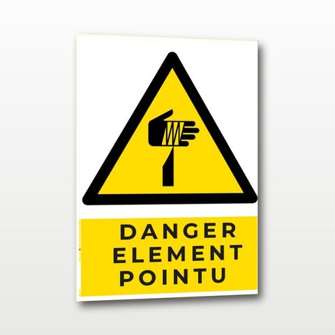 Danger élément pointu – Panneau de Signalisation - A4