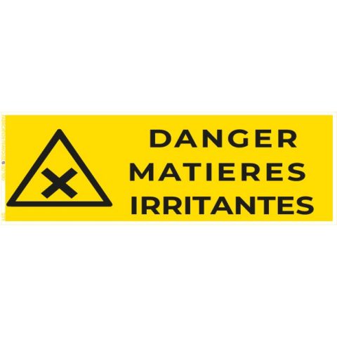 danger matières irritantes – panneau de signalisation a5 (copie)