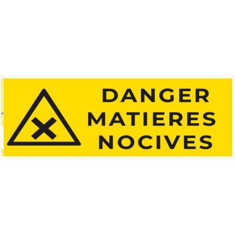 danger matières nocives – panneau de signalisation