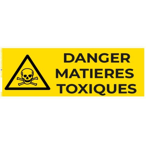 danger matières toxiques – panneau de signalisation