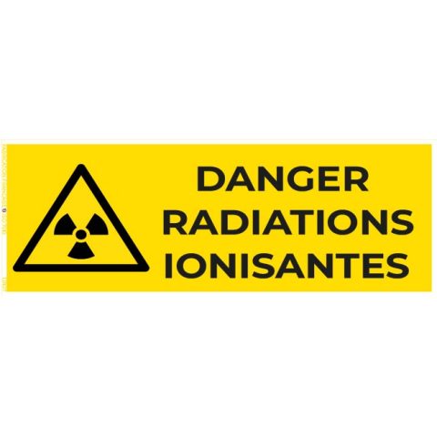 danger radiations ionisantes – panneau de signalisation