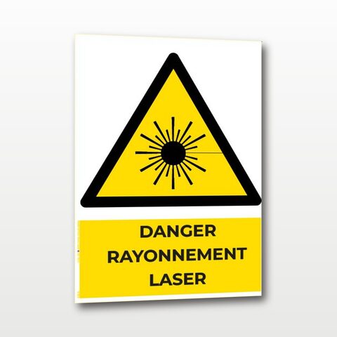 Danger rayonnement laser – Panneau de Signalisation - A4