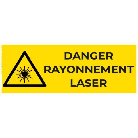 danger rayonnement laser – panneau de signalisation