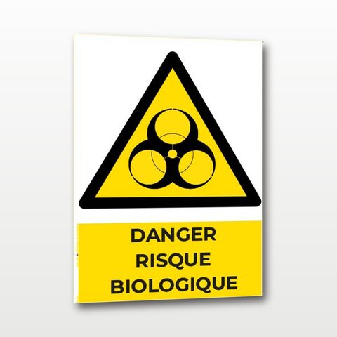 Danger risque biologique – Panneau de Signalisation - A5