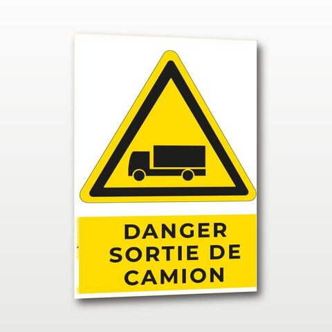 Danger sortie de camion – Panneau de Signalisation - A4