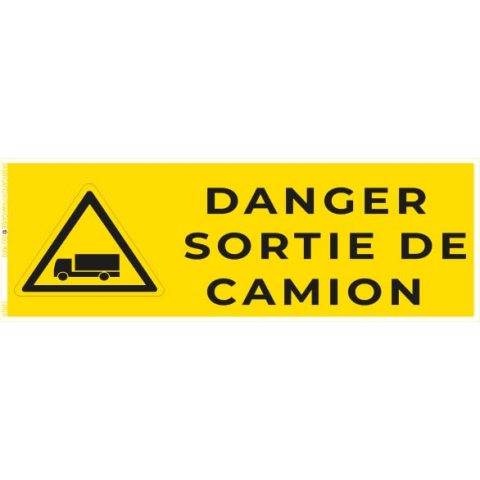 danger sortie de camion – panneau de signalisation
