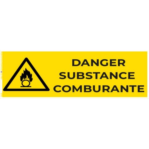 danger substance comburante – panneau de signalisation