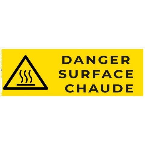 danger surface chaude – panneau de signalisation