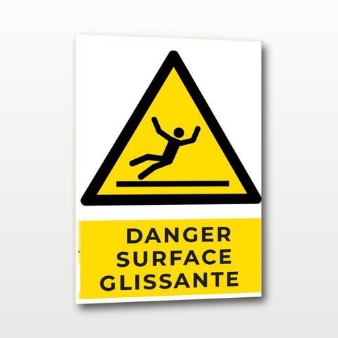 Danger surface glissante – Panneau de Signalisation - A5