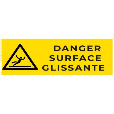 danger surface glissante – panneau de signalisation