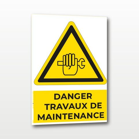 Danger travaux de maintenance – Panneau de Signalisation - A5