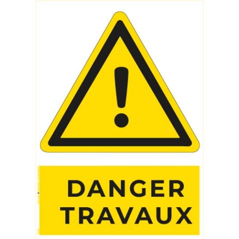 danger travaux – panneau de signalisation