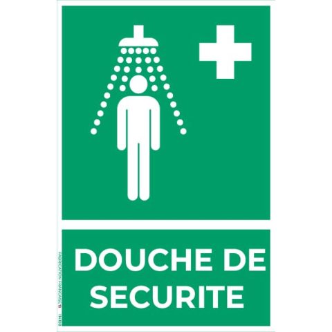 douche de sécurité – panneau de signalisation