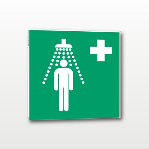 Douche de sécurité – Panneau de Signalisation - Carré - 30 x 30 cm