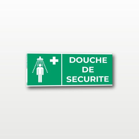 Douche de sécurité – Panneau de Signalisation - Rectangulaire - 20 x 8 cm