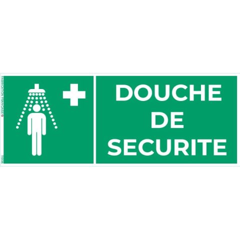 douche de sécurité – panneau de signalisation