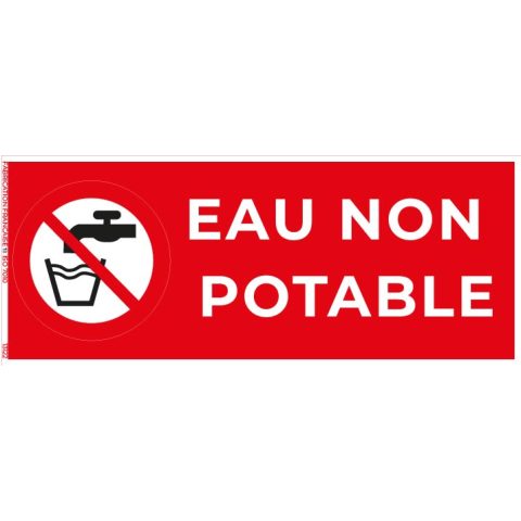 eau non potable – panneau de signalisation
