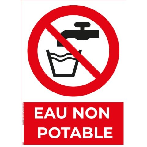 eau non potable – panneau de signalisation a4