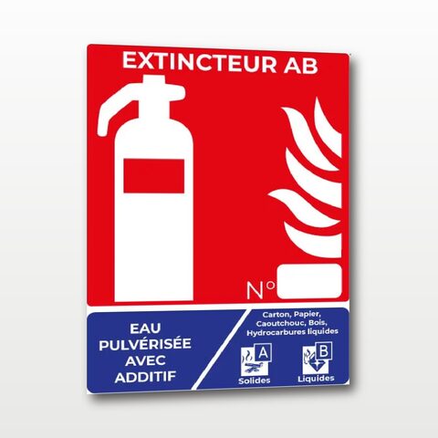 Eau pulvérisée avec additif 15 x 20 cm - Classe AB