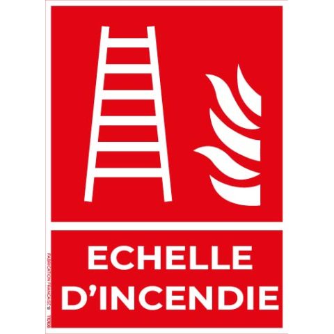 Échelle d’incendie – panneau de signalisation