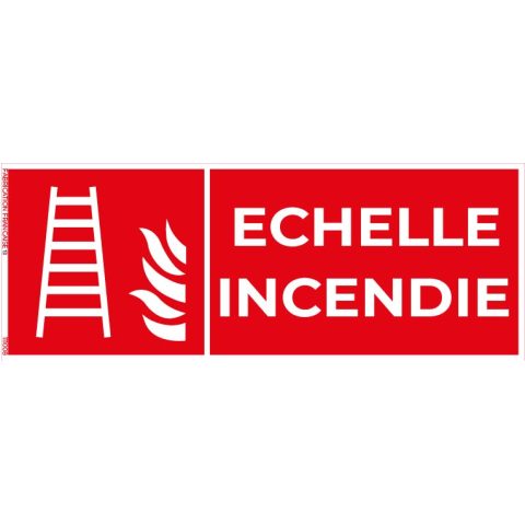 Échelle d’incendie – panneau de signalisation rectangulaire