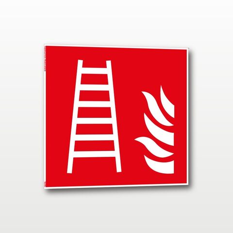 Échelle d’incendie – Panneau de Signalisation - Carré - 20 x 20 cm